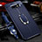 Soft Silicone Gel Leather Snap On Case Cover with Magnetic Finger Ring Stand T03 for Samsung Galaxy S10e Blue