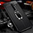 Soft Silicone Gel Leather Snap On Case Cover with Magnetic Finger Ring Stand T03 for Xiaomi Redmi Note 8 Pro Black