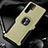 Soft Silicone Gel Leather Snap On Case Cover with Magnetic Finger Ring Stand T05 for Huawei P30 Pro Gold