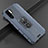 Soft Silicone Gel Leather Snap On Case Cover with Magnetic Finger Ring Stand T06 for Huawei P30 Pro