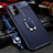 Soft Silicone Gel Leather Snap On Case Cover with Magnetic Finger Ring Stand WL1 for Samsung Galaxy S20 Plus 5G Blue