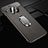 Soft Silicone Gel Leather Snap On Case Cover with Magnetic Finger Ring Stand Z02 for Huawei Mate 30 Gray