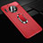 Soft Silicone Gel Leather Snap On Case Cover with Magnetic Finger Ring Stand Z02 for Huawei Mate 30 Pro 5G Red