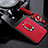 Soft Silicone Gel Leather Snap On Case Cover with Magnetic FL1 for Oppo Reno8 5G Red