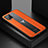 Soft Silicone Gel Leather Snap On Case Cover with Magnetic FL1 for Samsung Galaxy A12 Orange