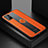 Soft Silicone Gel Leather Snap On Case Cover with Magnetic FL1 for Samsung Galaxy A51 4G Orange