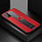 Soft Silicone Gel Leather Snap On Case Cover with Magnetic FL1 for Samsung Galaxy A51 4G Red