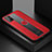 Soft Silicone Gel Leather Snap On Case Cover with Magnetic FL1 for Samsung Galaxy A51 5G Red