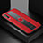 Soft Silicone Gel Leather Snap On Case Cover with Magnetic FL1 for Samsung Galaxy A70 Red