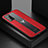 Soft Silicone Gel Leather Snap On Case Cover with Magnetic FL1 for Samsung Galaxy Note 20 5G Red