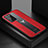 Soft Silicone Gel Leather Snap On Case Cover with Magnetic FL1 for Samsung Galaxy Note 20 Ultra 5G Red