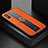 Soft Silicone Gel Leather Snap On Case Cover with Magnetic FL1 for Xiaomi Redmi 9A Orange