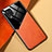 Soft Silicone Gel Leather Snap On Case Cover with Magnetic for Samsung Galaxy M32 4G Orange