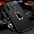 Soft Silicone Gel Leather Snap On Case Cover with Magnetic K01 for Xiaomi Redmi Note 8 (2021) Black