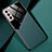 Soft Silicone Gel Leather Snap On Case Cover with Magnetic M01 for Samsung Galaxy S21 5G Green