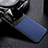 Soft Silicone Gel Leather Snap On Case Cover with Magnetic S01 for Vivo iQOO 8 Pro 5G Blue