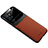 Soft Silicone Gel Leather Snap On Case Cover with Magnetic S01 for Vivo iQOO 9 5G Brown