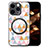 Soft Silicone Gel Leather Snap On Case Cover with Magnetic S01D for Apple iPhone 13 Pro White