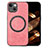 Soft Silicone Gel Leather Snap On Case Cover with Magnetic S02D for Apple iPhone 13
