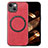 Soft Silicone Gel Leather Snap On Case Cover with Magnetic S02D for Apple iPhone 14 Plus