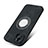 Soft Silicone Gel Leather Snap On Case Cover with Magnetic S07D for Apple iPhone 13 Black