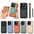 Soft Silicone Gel Leather Snap On Case Cover with Magnetic S08D for Apple iPhone 13 Pro