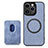 Soft Silicone Gel Leather Snap On Case Cover with Magnetic S08D for Apple iPhone 13 Pro