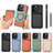 Soft Silicone Gel Leather Snap On Case Cover with Magnetic S08D for Apple iPhone 13 Pro Max