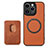 Soft Silicone Gel Leather Snap On Case Cover with Magnetic S08D for Apple iPhone 14 Pro Max