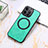 Soft Silicone Gel Leather Snap On Case Cover with Magnetic S11D for Apple iPhone 13 Pro Max