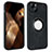 Soft Silicone Gel Leather Snap On Case Cover with Magnetic S14D for Apple iPhone 13 Black