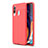 Soft Silicone Gel Leather Snap On Case Cover WL1 for Samsung Galaxy M40 Red