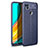 Soft Silicone Gel Leather Snap On Case Cover WL1 for Xiaomi Redmi 9C Blue