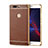 Soft Silicone Gel Leather Snap On Case for Huawei Honor V8 Brown