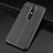 Soft Silicone Gel Leather Snap On Case for Nokia 6.1 Plus Black