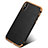 Soft Silicone Gel Leather Snap On Case L04 for Apple iPhone X Black