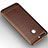 Soft Silicone Gel Leather Snap On Case W01 for Huawei Honor V9 Brown