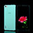 Soft Transparent Flip Cover for Huawei Honor 6 Sky Blue