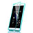 Soft Transparent Flip Cover for Huawei P8 Sky Blue