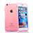 Soft Transparent Gel Flip Case for Apple iPhone 6S Plus Pink