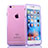 Soft Transparent Gel Flip Cover for Apple iPhone 6S Plus Purple