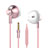 Sports Stereo Earphone Headphone In-Ear H05 Pink