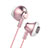 Sports Stereo Earphone Headphone In-Ear H05 Pink