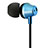 Sports Stereo Earphone Headphone In-Ear H21 Blue