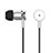 Sports Stereo Earphone Headset In-Ear H14 Silver