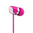 Sports Stereo Earphone Headset In-Ear H16 Hot Pink