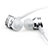 Sports Stereo Earphone Headset In-Ear H24 Silver