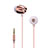 Sports Stereo Earphone Headset In-Ear H26 Rose Gold
