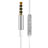 Sports Stereo Earphone Headset In-Ear H34 Silver