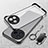 Transparent Crystal Frameless Hard Case Back Cover H01 for Xiaomi Civi 3 5G Black